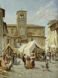 Marketday in Desanzano-Jacques Carabain-Giclee Print