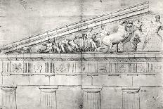 Study of the Frieze from a Pediment of the Parthenon-Jacques Carrey-Framed Stretched Canvas