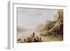 Jacques Cartier (1491-1557) Discovering the St. Lawrence River in 1535, 1847-Baron Theodore Gudin-Framed Giclee Print