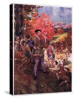 Jacques Cartier and the Redskins, C.1920-Henry Sandham-Stretched Canvas