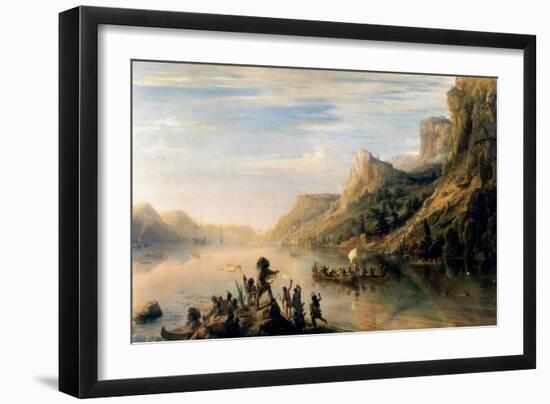 Jacques Cartier Discovered the Saint Lawrence River in 1535-Théodore Gudin-Framed Giclee Print