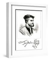 Jacques Cartier, Head-null-Framed Art Print