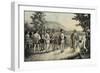 Jacques Cartier, His First Interview with the Indians at Hochelaga Now Montreal in 1535, C.1850-null-Framed Giclee Print