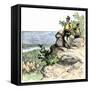 Jacques Cartier on the Summit of Mont Real, Now Montreal, Canada, c.1535-null-Framed Stretched Canvas