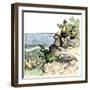 Jacques Cartier on the Summit of Mont Real, Now Montreal, Canada, c.1535-null-Framed Giclee Print