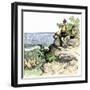 Jacques Cartier on the Summit of Mont Real, Now Montreal, Canada, c.1535-null-Framed Giclee Print