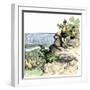 Jacques Cartier on the Summit of Mont Real, Now Montreal, Canada, c.1535-null-Framed Giclee Print