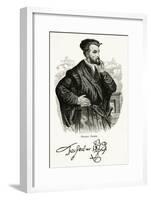 Jacques Cartier, Profile-null-Framed Art Print