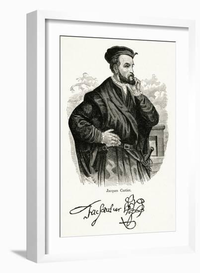 Jacques Cartier, Profile-null-Framed Art Print