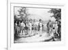 Jacques Cartier's First Meeting with Canadian Indians-null-Framed Giclee Print