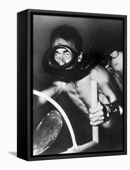 Jacques Cousteau (1910-1997)-null-Framed Stretched Canvas