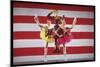 Jacques D'Amboise, Patricia McBride and Suki Schorer in Stars and Stripes-Gjon Mili-Mounted Photographic Print