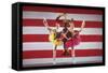 Jacques D'Amboise, Patricia McBride and Suki Schorer in Stars and Stripes-Gjon Mili-Framed Stretched Canvas