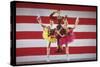 Jacques D'Amboise, Patricia McBride and Suki Schorer in Stars and Stripes-Gjon Mili-Stretched Canvas