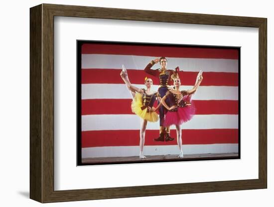Jacques D'Amboise, Patricia McBride and Suki Schorer in Stars and Stripes-Gjon Mili-Framed Photographic Print