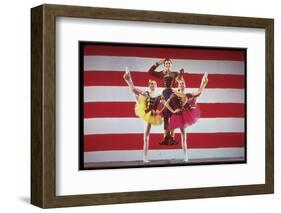 Jacques D'Amboise, Patricia McBride and Suki Schorer in Stars and Stripes-Gjon Mili-Framed Photographic Print