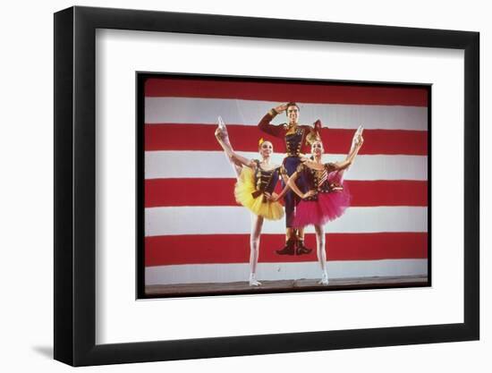 Jacques D'Amboise, Patricia McBride and Suki Schorer in Stars and Stripes-Gjon Mili-Framed Photographic Print