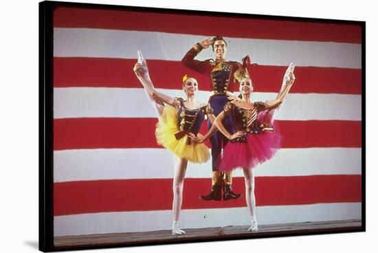 Jacques D'Amboise, Patricia McBride and Suki Schorer in Stars and Stripes-Gjon Mili-Stretched Canvas