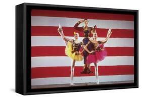 Jacques D'Amboise, Patricia McBride and Suki Schorer in Stars and Stripes-Gjon Mili-Framed Stretched Canvas