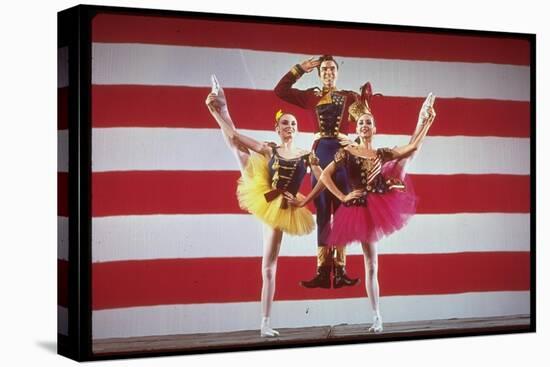 Jacques D'Amboise, Patricia McBride and Suki Schorer in Stars and Stripes-Gjon Mili-Stretched Canvas