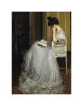 Fille a la robe blanche-Jacques Emile Blanche-Premium Giclee Print