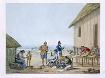Death of Captain Cook, 1779-Jacques Etienne Victor Arago-Framed Giclee Print