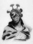 Hawaiian Warrior Wearing a Helmet with a Mushroom Ornamented Crest, 1819-Jacques Etienne Victor Arago-Giclee Print