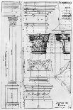 Section and Elevation of a Composite Column Designed by Andrea Palladio-Jacques-francois Blondel-Framed Giclee Print