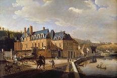 Chateau De La Chaussee Near Bougival, 1822-Jacques Francois Joseph Swebach-Giclee Print