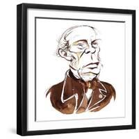 Jacques Fromental Halévy - sepia caricature-Neale Osborne-Framed Giclee Print
