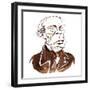 Jacques Fromental Halévy - sepia caricature-Neale Osborne-Framed Giclee Print