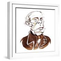 Jacques Fromental Halévy - sepia caricature-Neale Osborne-Framed Giclee Print