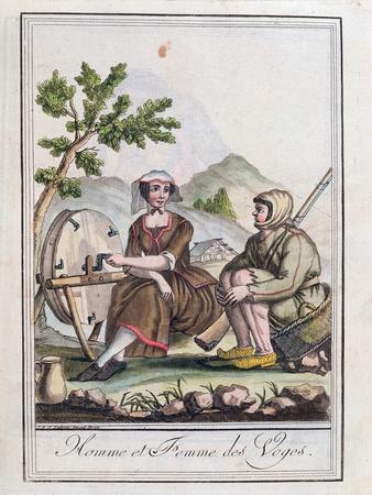 A Man and Woman from the Vosges, from the 'Encyclopedie Des Voyages', 1796