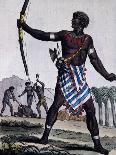 Anzikos Warrior, Africa, Engraving from Encyclopedia of Voyages, 1795-Jacques Grasset de Saint-Sauveur-Giclee Print