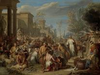 Jeroboam Sacrificing to the Idols-Jacques Ignatius De Roore-Framed Stretched Canvas