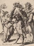 Three Gypsies, C.1605 (Pen and Ink on Paper)-Jacques II de Gheyn-Framed Giclee Print