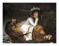 Lady in a Boat-Jacques-Joseph Tissot-Laminated Art Print