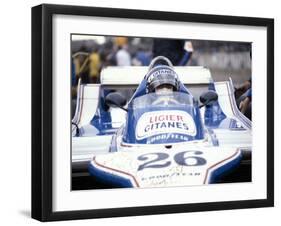 Jacques Laffite at the Wheel of a Ligier-Cosworth, British Grand Prix, Brands Hatch, 1980-null-Framed Premium Photographic Print
