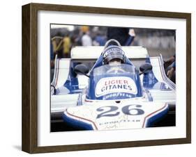 Jacques Laffite at the Wheel of a Ligier-Cosworth, British Grand Prix, Brands Hatch, 1980-null-Framed Photographic Print