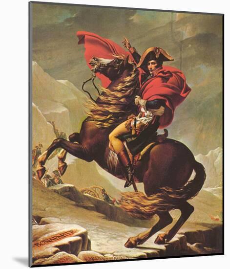 Jacques-Louis David (Napoleon Crossing the Alps) Art Poster Print-null-Mounted Poster