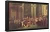 Jacques-Louis David (Napoleon crowned Empress Joséphine) Art Poster Print-null-Framed Poster