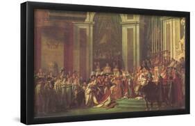 Jacques-Louis David (Napoleon crowned Empress Joséphine) Art Poster Print-null-Framed Poster