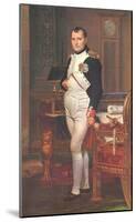 Jacques-Louis David (Portrait of Napoleon in his work room) Art Poster Print-null-Mounted Poster
