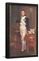 Jacques-Louis David (Portrait of Napoleon in his work room) Art Poster Print-null-Framed Poster