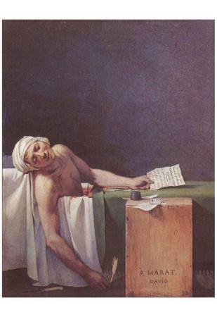 #39 Jacques Louis David (The murdered Marat) Art Poster Print #39 Prints