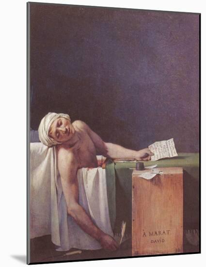 Jacques-Louis David (The murdered Marat) Art Poster Print-null-Mounted Poster