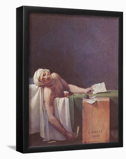 Jacques-Louis David (The murdered Marat) Art Poster Print-null-Framed Poster