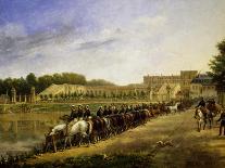 Soldiers Watering their Horses at Versailles in 1862-Jacques Marie Noel Fremy-Mounted Giclee Print