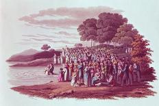 Anabaptist Ceremony in North America, 1819-Jacques Milbert-Giclee Print