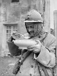 Soldier Eating Soup, 1915-Jacques Moreau-Photographic Print